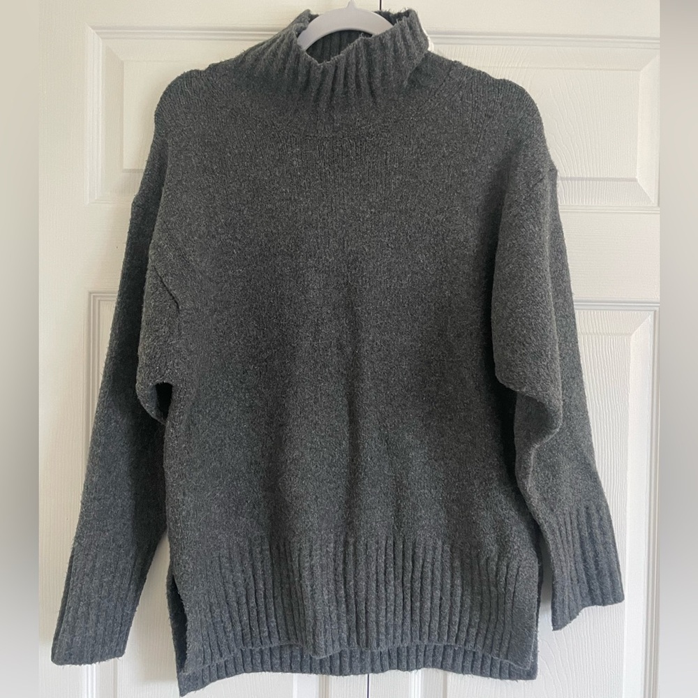 A New Day Charcoal Tunic Knit Sweater